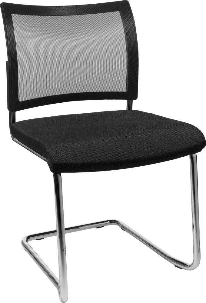 Bes.-Stuhl Visit20 m.Polster/Netz,schwarz von EDE - Topstar