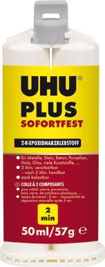 UHU PLUS SOFORTFEST DK Kartusche 50ml von EDE - Uhu
