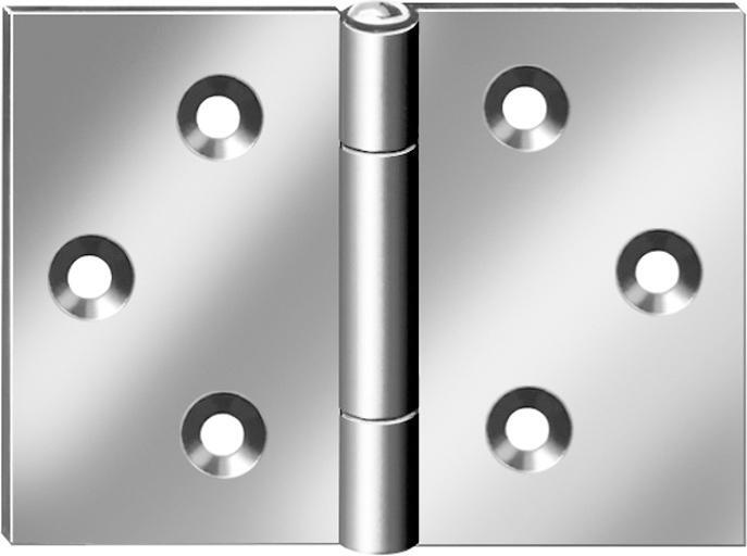 Scharnier breit 60x90 mm Edelstahl von EDE - Vormann
