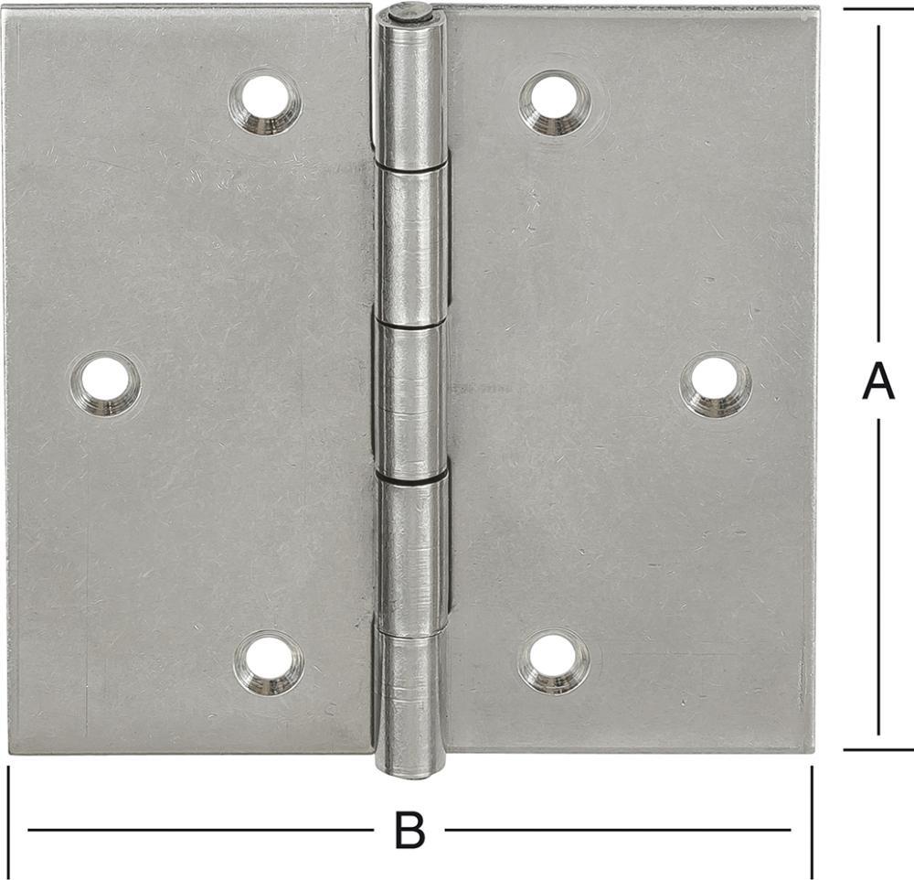 Scharnier käntig 50x50 mmEdelstahl von EDE - Vormann