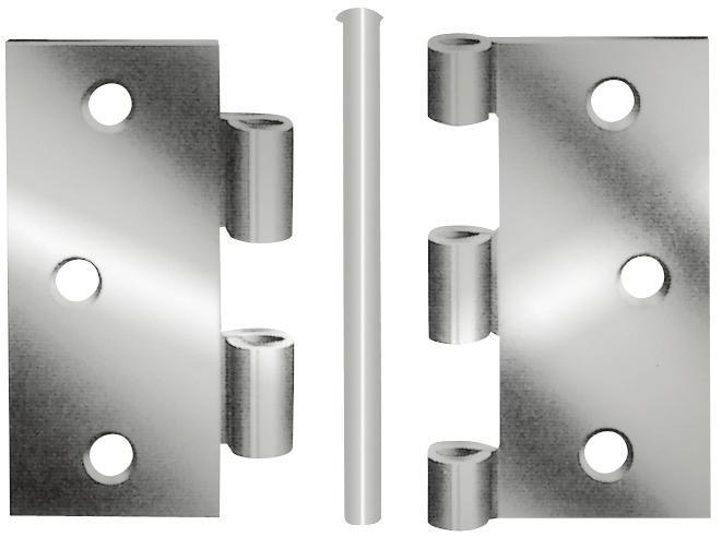 Scharnier stark 75x75 mm Edelstahl von EDE - Vormann