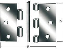 Scharniere m.losem Stift 60x60mm Nr. 614060Z von EDE - Vormann