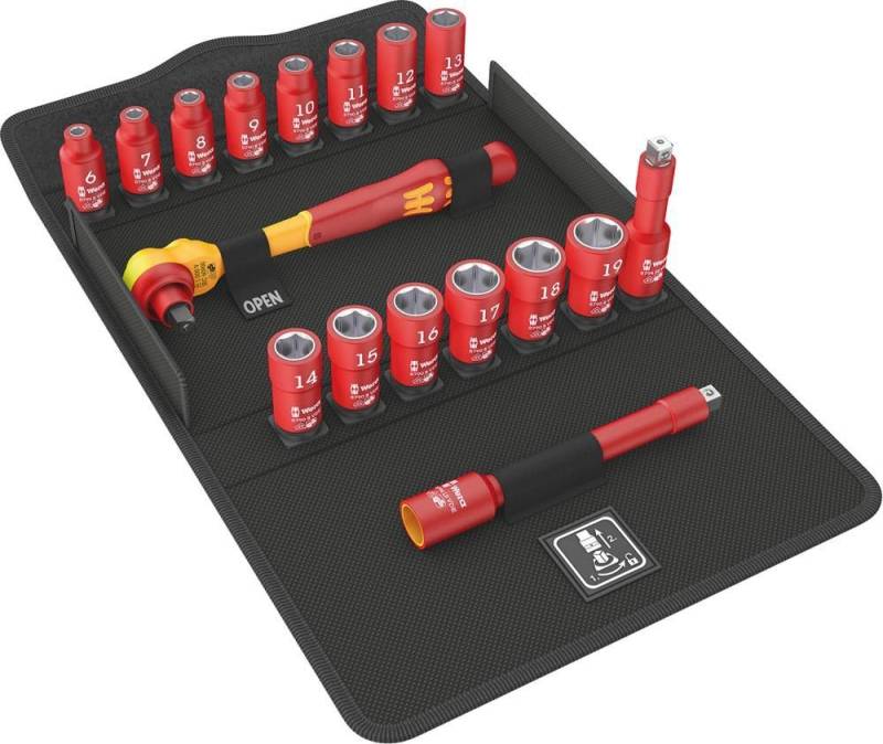 Steckschlüssel-Satz 3/8" ZYKLOP VDE 17-teilig von EDE - Wera