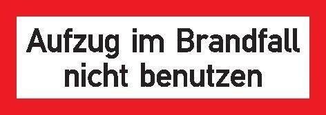 Aufzug im Brandfall n. b.Folie selbstk, 148x52 Aufzug im Brandfall n. b.Folie selbstk, 148x52 von EDE - Wolk