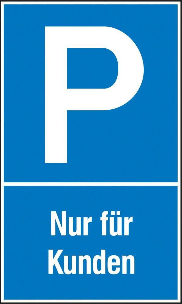Parkplatzs. Nur f. Kund. Aluminium geprägt von EDE - Wolk