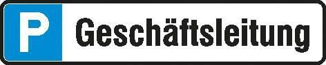 Parkplatzschild 520 x110 mm Alu, G-leit. Parkplatzschild 520 x110 mm Alu, G-leit. von EDE - Wolk