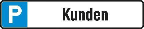 Parkplatzschild 520 x110 mm Alu, Kunden Parkplatzschild 520 x110 mm Alu, Kunden von EDE - Wolk
