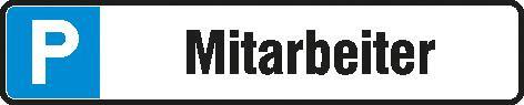 Parkplatzschild Mitarb. Aluminium geprägt Parkplatzschild Mitarb. Aluminium geprägt von EDE - Wolk