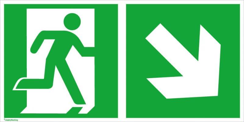 R-Schild,Rett-weg re ab 30x15cm,Alu,nachl. R-Schild,Rett-weg re ab 30x15cm,Alu,nachl. von EDE - Wolk