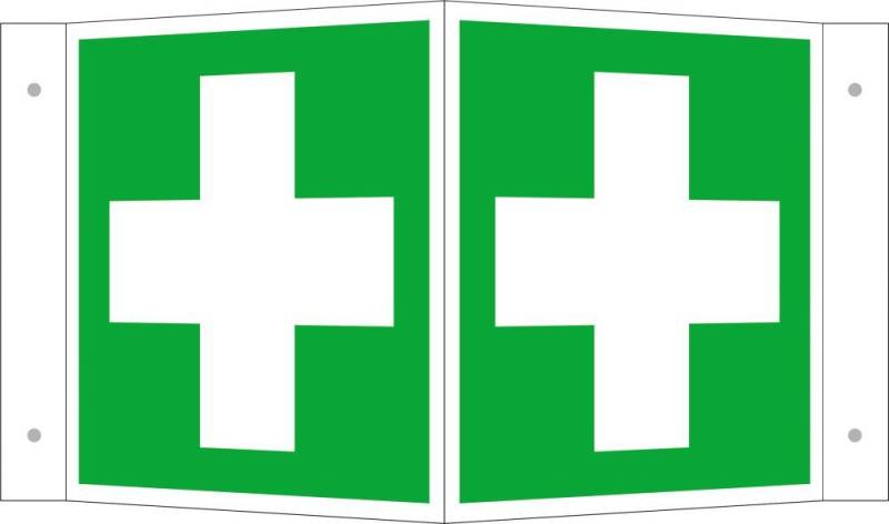 Rettungsschild Alu Erste Hilfe Fa. 200x200 von EDE - Wolk