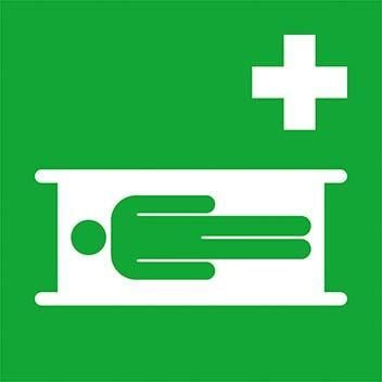 Rettungsschild Fol Krankentrage 200x200mm Rettungsschild Fol Krankentrage 200x200mm von EDE - Wolk