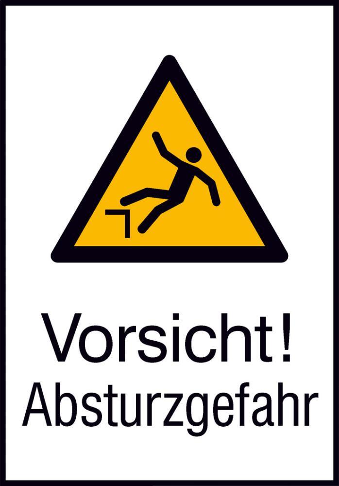 Warnschild Alu gepr Absturzgefahr 262x371 von EDE - Wolk