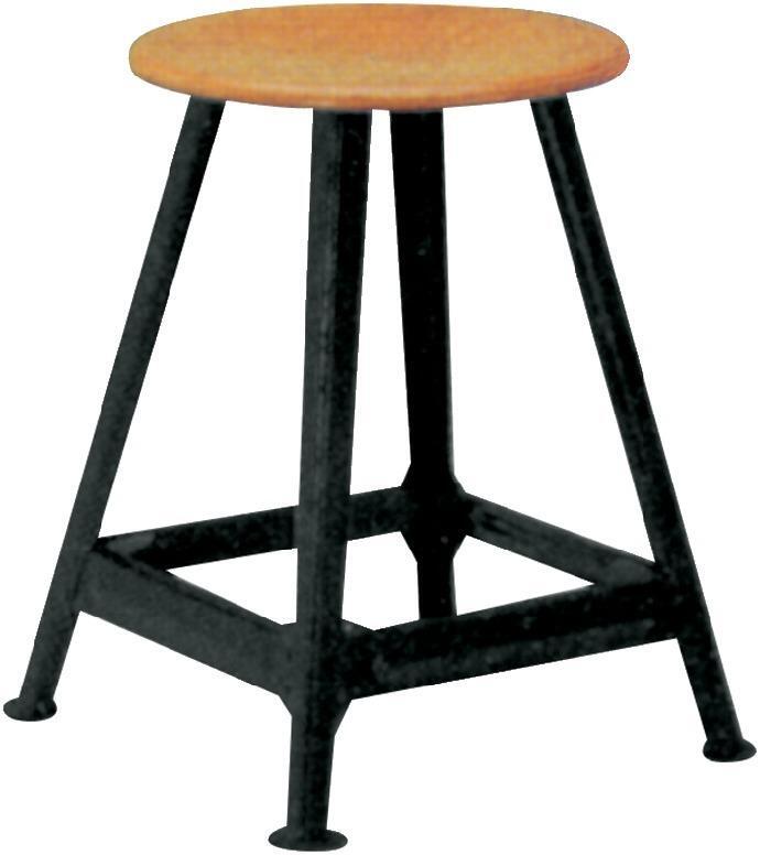Bandstahl-Hocker 4 Beine, H550 mm RAL9005 von EDE