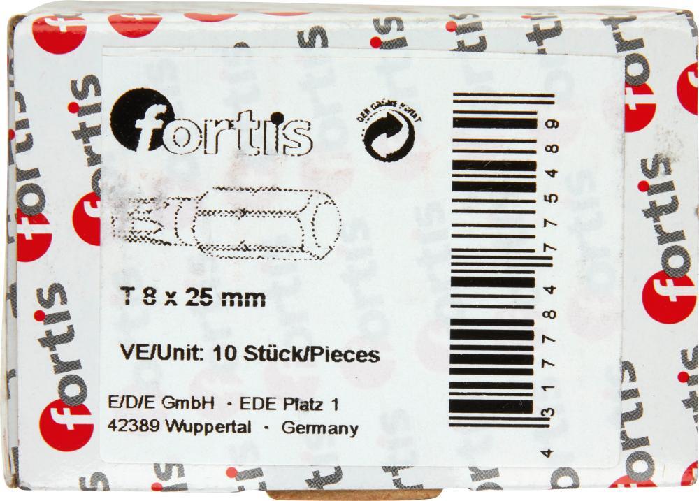Bit zähhart 1/4" DIN3126 C6,3 T8x25mm 10er Pack FORTIS von EDE