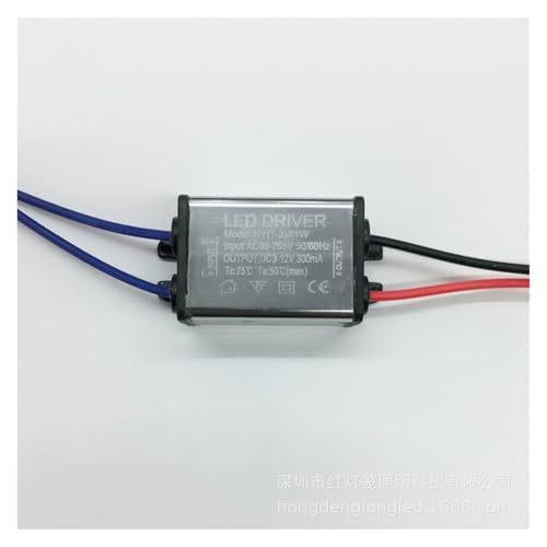 EDEDE LED Transformator LED Wasserdichter Treiber Netzteil 1-100w Volle String Deckenleuchte Wandfluter Lampe Transformator Konstantstrom Wasserdichtes Vorschaltgerät(1-3X1W Terminal Wire) von EDEDE