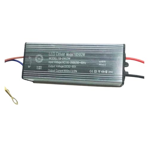EDEDE LED Transformator LED Wasserdichter Treiber Netzteil 1-100w Volle String Deckenleuchte Wandfluter Lampe Transformator Konstantstrom Wasserdichtes Vorschaltgerät(18-24x2w Leather line) von EDEDE
