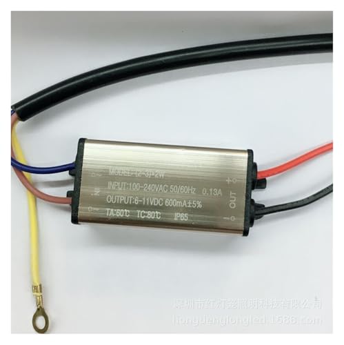 EDEDE LED Transformator LED Wasserdichter Treiber Netzteil 1-100w Volle String Deckenleuchte Wandfluter Lampe Transformator Konstantstrom Wasserdichtes Vorschaltgerät(2-3x3w Leather line) von EDEDE