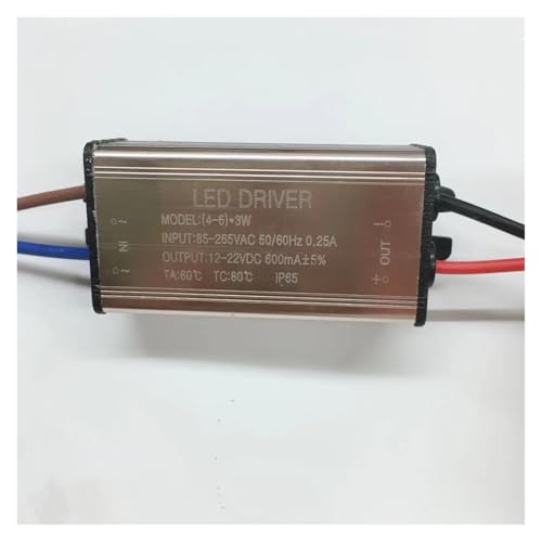 EDEDE LED Transformator LED Wasserdichter Treiber Netzteil 1-100w Volle String Deckenleuchte Wandfluter Lampe Transformator Konstantstrom Wasserdichtes Vorschaltgerät(4-6x3w Terminal Wire) von EDEDE