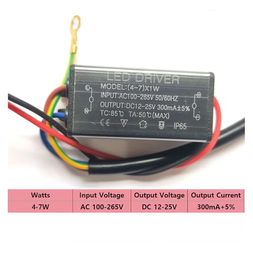 EDEDE LED Transformator LED Wasserdichter Treiber Netzteil 1-100w Volle String Deckenleuchte Wandfluter Lampe Transformator Konstantstrom Wasserdichtes Vorschaltgerät(4-7X1 Leather line) von EDEDE