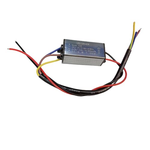 EDEDE LED Transformator LED Wasserdichter Treiber Netzteil 1-100w Volle String Deckenleuchte Wandfluter Lampe Transformator Konstantstrom Wasserdichtes Vorschaltgerät(50w300ma Leather line) von EDEDE