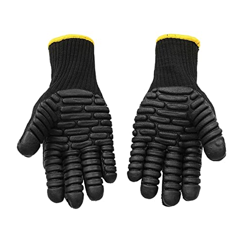 EDEDE Schnittschutzhandschuhe, 1 Paar Anti-Vibrations-Stoßfeste Outdoor-Sicherheitshandschuhe Work Miner Protective Cut Resistant Oil Industrial Reduction Mechanical Safety Work Glove(5PCS) von EDEDE