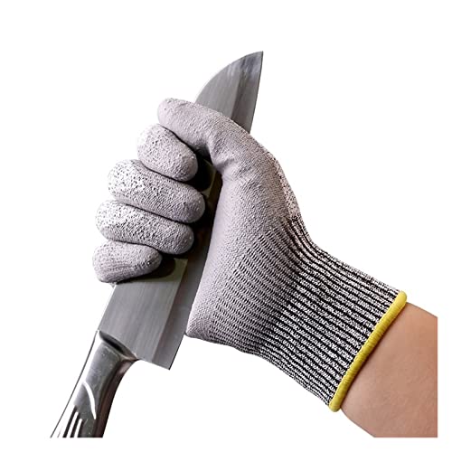 EDEDE Schnittschutzhandschuhe, Schnittfeste Handschuhe Stufe 5 Schutzhandschuhe for Schneidarbeiten for Männer und Frauen Baumechaniker Gartenhandschuhe(Grey-1 Pair,XX-Large) von EDEDE