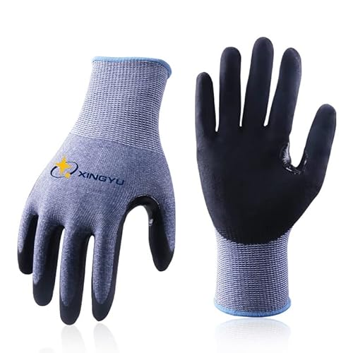 EDEDE Schnittschutzhandschuhe, Schnittschutzhandschuhe Level 5 Blau Dünne Weiche HPPE Shell Schnittfeste Handschuhe for Arbeitsschutz Mechaniker Schnittfeste Handschuhe(3 Pairs,XL) von EDEDE