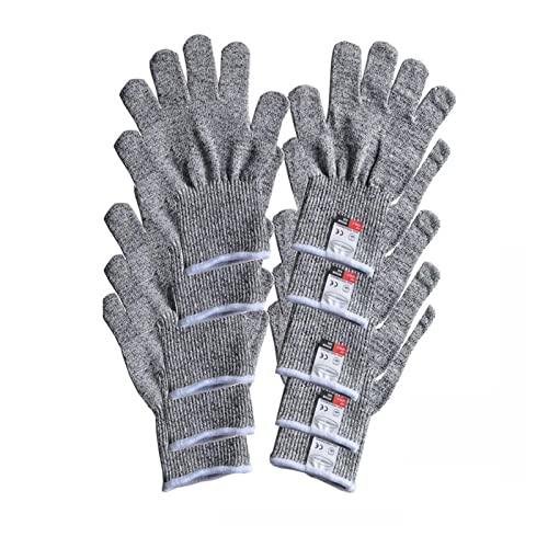EDEDE Schnittschutzhandschuhe, Schnittschutzhandschuhe der Stufe 5 Schnittschutzhandschuhe Schnittschutzhandschuhe Kithchen Gartenarbeitszubehör Sicherheitsarbeitshandschuh(5 Pairs,XS) von EDEDE