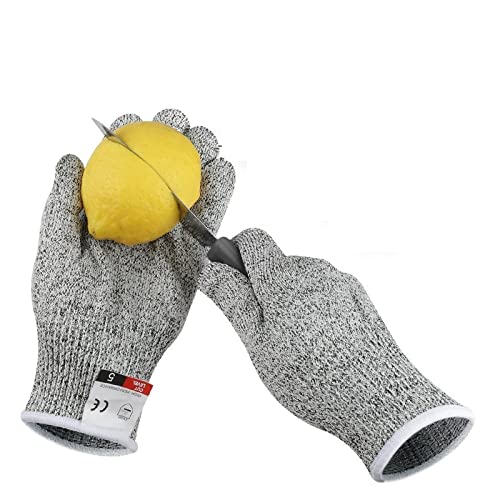 EDEDE Schnittschutzhandschuhe, Stufe 5 schnittfester stichfester Draht-Metallhandschuh Küchenschnitthandschuhe for Austernschälen von Fischen Gartenarbeitsschutzhandschuhe(White,XL) von EDEDE