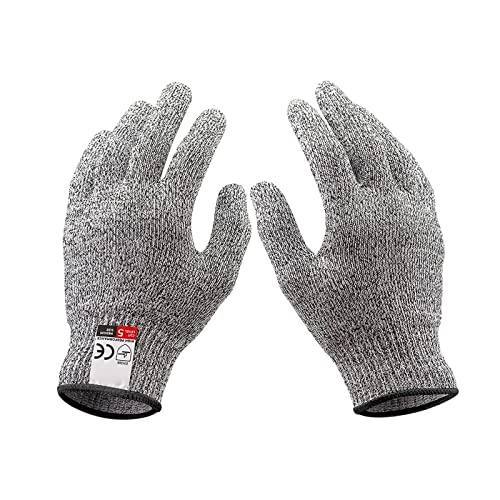 Schnittschutzhandschuhe, 2 Stück schnittfeste Handschuhe Lebensmittelqualität Sicherheits-Schneidhandschuhe Level 5 Schutz for Austern schälen Fisch schneiden Fleisch Holzschnitzerei(M Length 22cm) Schnittschutzhandschuhe, 2 Stück schnittfeste Handschuhe Lebensmittelqualität Sicherheits-Schneidhandschuhe Level 5 Schutz for Austern schälen Fisch schneiden Fleisch Holzschnitzerei(M Length 22cm) von EDEDE