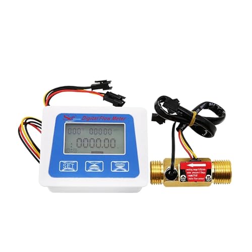 Wasserdurchflussmesser, Digital LCD Display Water Flow Sensor Meter Flowmeter Totameter Temperature Time Record With G1/2 3/4 1 Inch Flow Sensor für Wasser, Diesel und andere Flüssigkeiten(0.5 inch) Wasserdurchflussmesser, Digital LCD Display Water Flow Sensor Meter Flowmeter Totameter Temperature Time Record With G1/2 3/4 1 Inch Flow Sensor für Wasser, Diesel und andere Flüssigkeiten(0.5 inch) von EDEDE