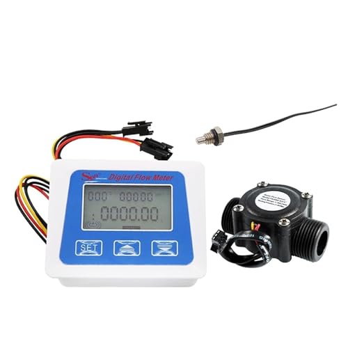 Wasserdurchflussmesser, Digital LCD Display Water Flow Sensor Meter Flowmeter Totameter Temperature Time Record With G1/2 3/4 1 Inch Flow Sensor für Wasser, Diesel und andere Flüssigkeiten(0.75 inch) Wasserdurchflussmesser, Digital LCD Display Water Flow Sensor Meter Flowmeter Totameter Temperature Time Record With G1/2 3/4 1 Inch Flow Sensor für Wasser, Diesel und andere Flüssigkeiten(0.75 inch) von EDEDE