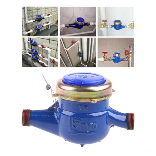 Wasserdurchflussmesser, Wasserzähler Kaltwasserzähler Metall 15mm Wasserdurchflussmesser Mit Armaturen Garten für Wasser, Diesel und andere Flüssigkeiten(For Pure iron) von EDEDE