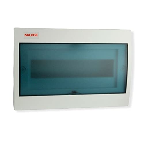 Aufputz Sicherungskasten Weiß mit 12 Modulen | IP30 | Kompakter Kleinverteiler mit Hutschiene | Verteilerkasten | TÜV-geprüft von EDELIZON