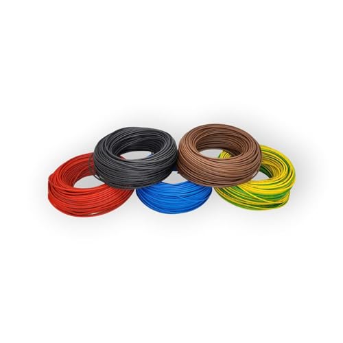 EDELIZON Aderleitung H07V-K | VDE ZERTIFIZIERT | Verwendung bei Elektroinstallation, Verdrahtung in Schaltkasten, in geschlossenen Kanälen | Grün Gelb, 35 mm² von EDELIZON