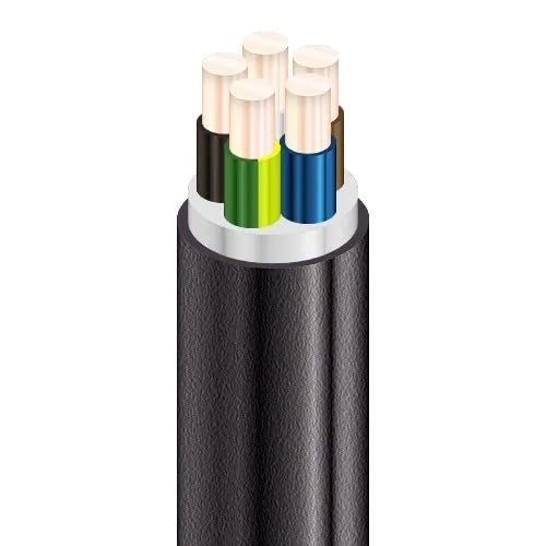 EDELIZON Erdkabel NYY-J 5x16 mm² Meterware | VDE Starkstromkabel | Verwendung bei Elektroinstallation, im Innen- und Außenbereich, bei direkter Verlegung im Erdreich von EDELIZON