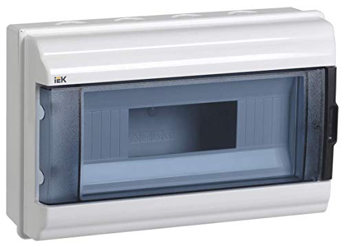 EDELIZON Sicherheitssicherungskasten Verteilerkasten Aufputz IP55 (12 Module, Metall, grau, wasserfest) von EDELIZON