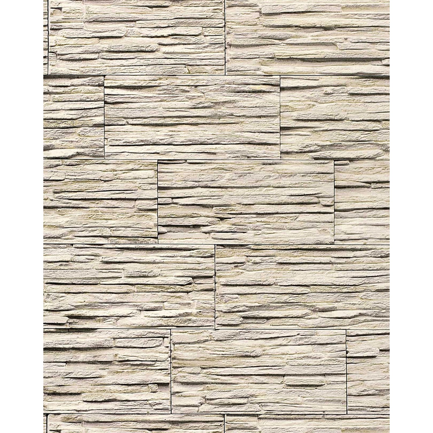EDEM 1003-33 Tapete Steintapete Naturstein Bruchstein Mauerstein hell Beige Grau, 10,05 m x 0,53 m 5,33 m2 Beige von EDEM