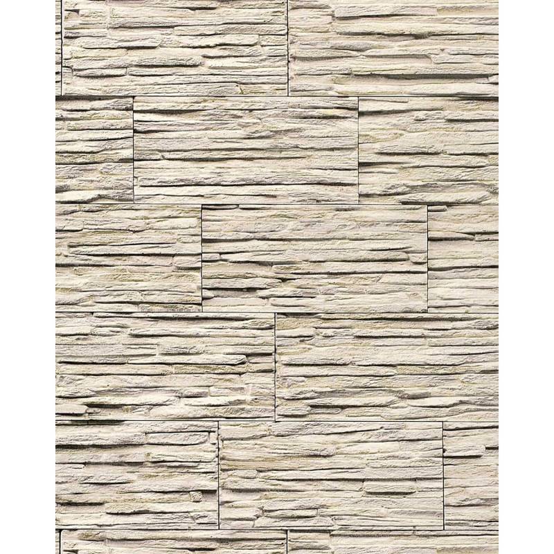 EDEM 1003-33 Tapete Steintapete Naturstein Bruchstein Mauerstein hell Beige Grau, 10,05 m x 0,53 m 5,33 m2 Beige von EDEM