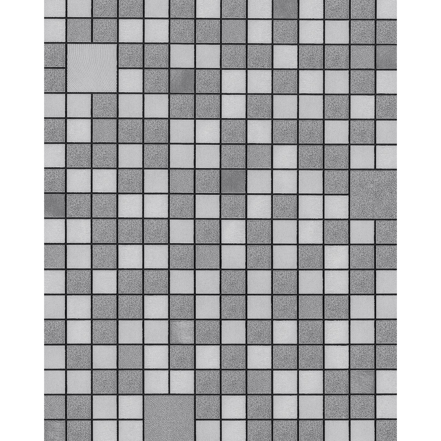 EDEM 1033-16 Küchen Bad Tapete Geometrisch Metallic Effekt Silber Platin 0,53 m x 10,05 m 5,33 m2 Silber von EDEM