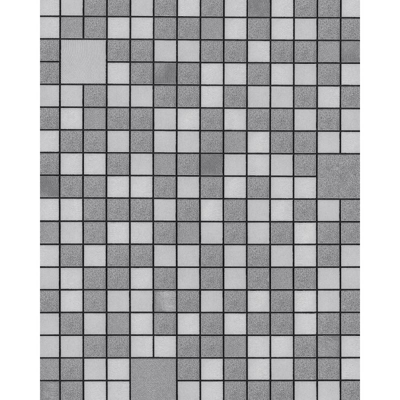 EDEM 1033-16 Küchen Bad Tapete Geometrisch Metallic Effekt Silber Platin 0,53 m x 10,05 m 5,33 m2 Silber von EDEM