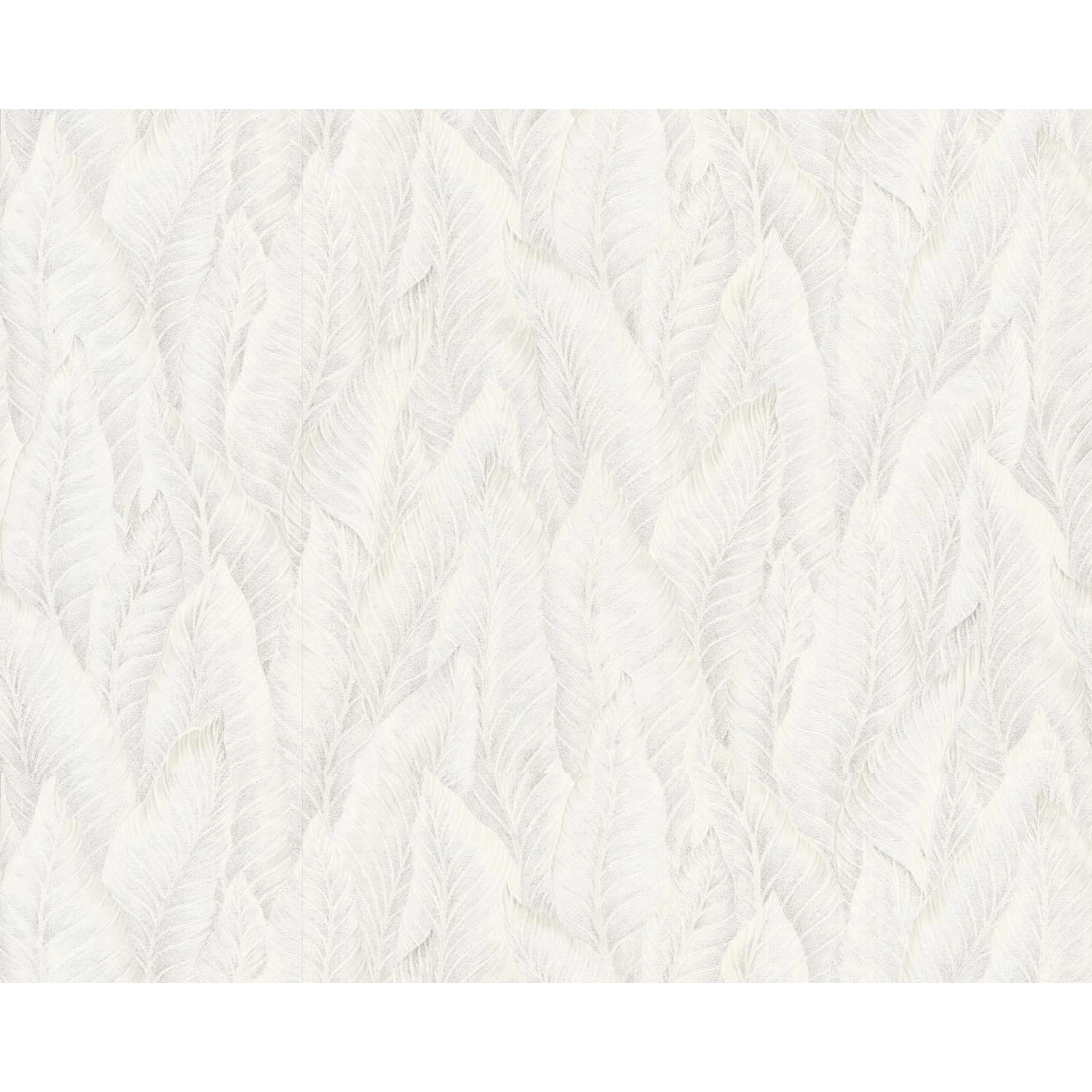 EDEM 420ST20 Präge Tapete Floral glitzernd Weiß Creme-Weiß Silber 1,06 m x 10,05 m 10,65 m2 Weiß von EDEM