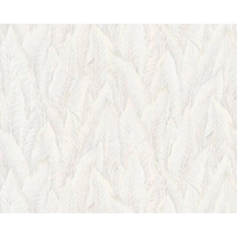 EDEM 420ST20 Präge Tapete Floral glitzernd Weiß Creme-Weiß Silber 1,06 m x 10,05 m 10,65 m2 Weiß von EDEM