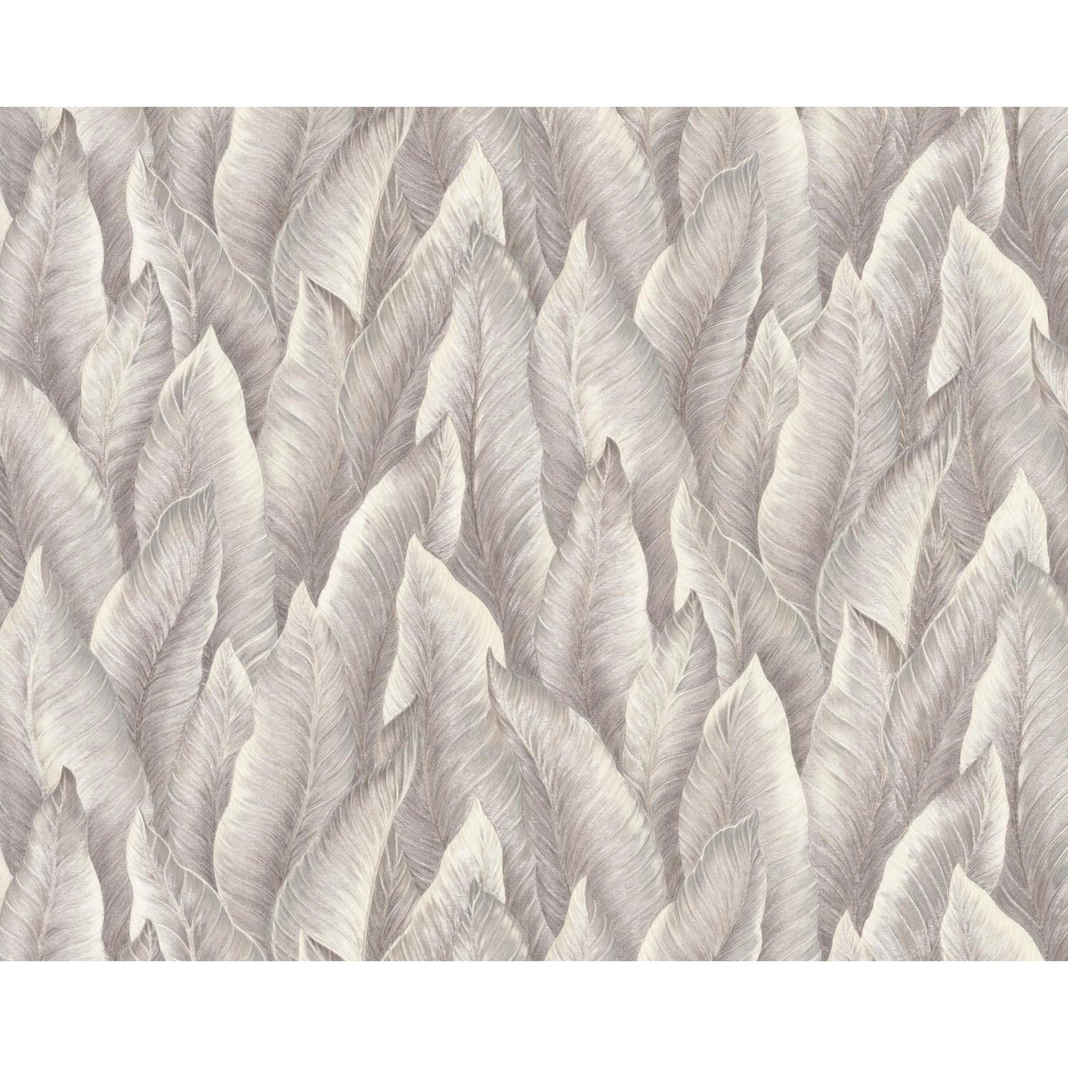 EDEM 420ST24 Präge Tapete Floral glitzernd Grau Beige-Grau Silber 1,06 m x 10,05 m 10,65 m2 Grau von EDEM
