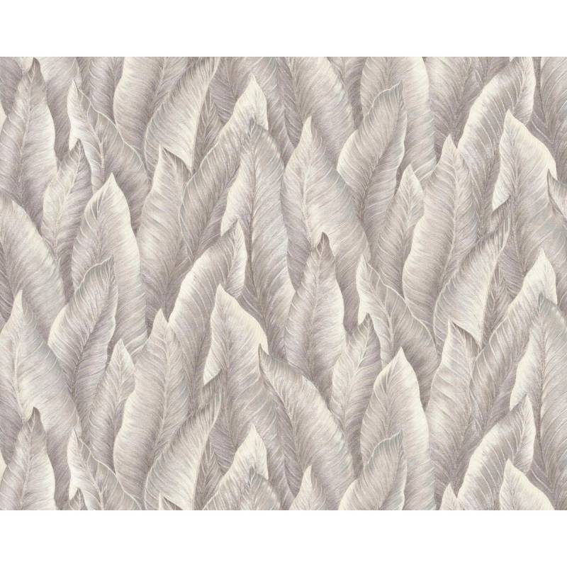 EDEM 420ST24 Präge Tapete Floral glitzernd Grau Beige-Grau Silber 1,06 m x 10,05 m 10,65 m2 Grau von EDEM