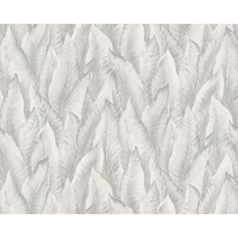 EDEM 420ST27 Präge Tapete Floral glitzernd Weiß hell-Grau Silber 1,06 m x 10,05 m 10,65 m2 Weiß von EDEM