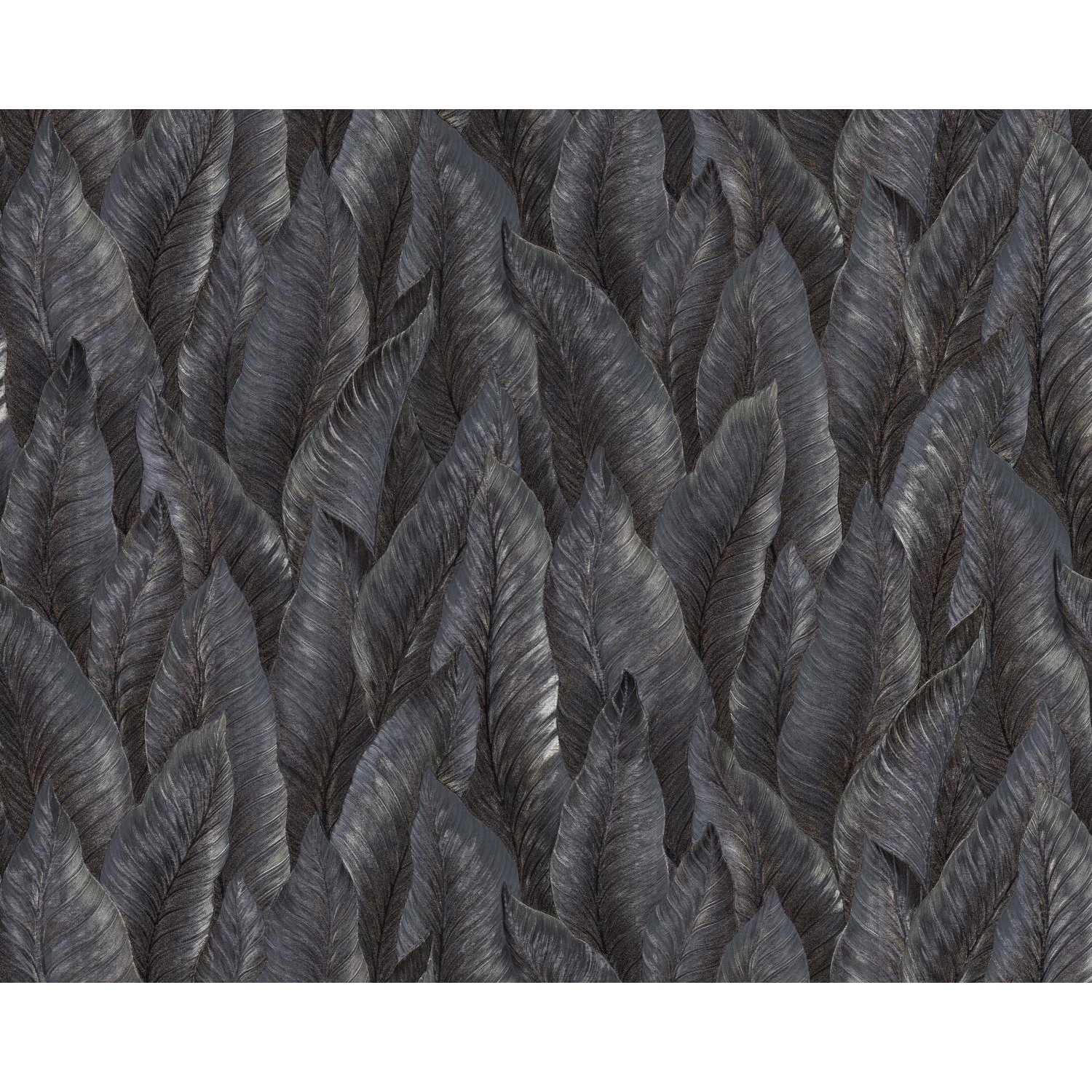 EDEM 420ST29 Präge Tapete Floral glitzernd Anthrazit Braun Silber 1,06 m x 10,05 m 10,65 m2 Anthrazit von EDEM