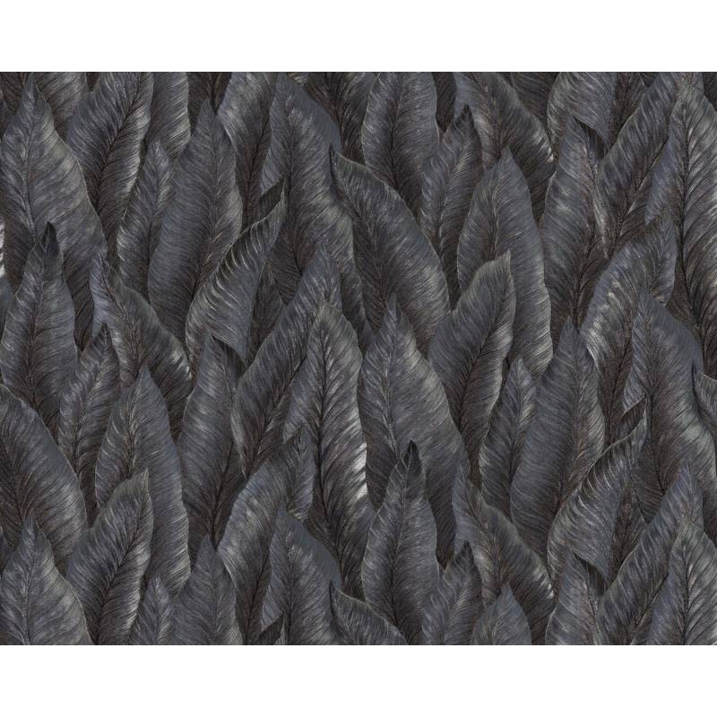 EDEM 420ST29 Präge Tapete Floral glitzernd Anthrazit Braun Silber 1,06 m x 10,05 m 10,65 m2 Anthrazit von EDEM