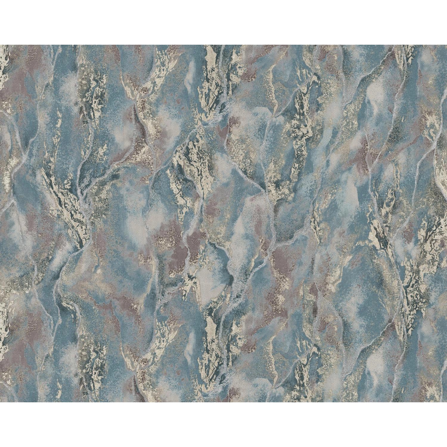 EDEM 421ST27 Grafik Tapete Spachteloptik Metallic Tauben-Blau Silber 1,06 m x 10,05 m 10,65 m2 Blau von EDEM