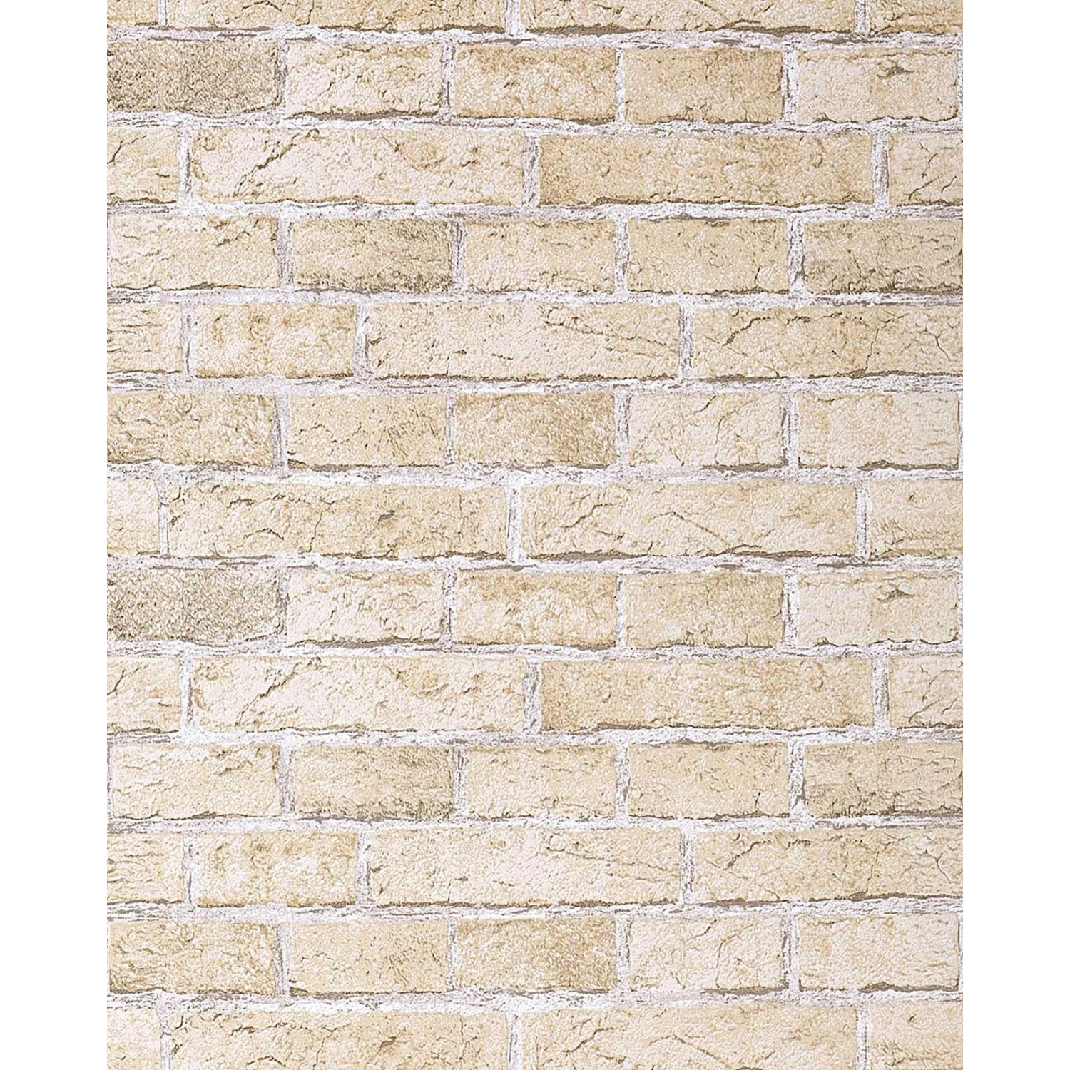 EDEM 583-20 3D Rustikale Vinyl Tapete Mauer Stein Klinker Ziegelstein Sand- Beige 10,05 m x 0,53 m 5,33 m2 Beige von EDEM
